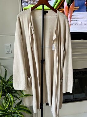 J. Crew Cream Open-Front Women's Cardigan